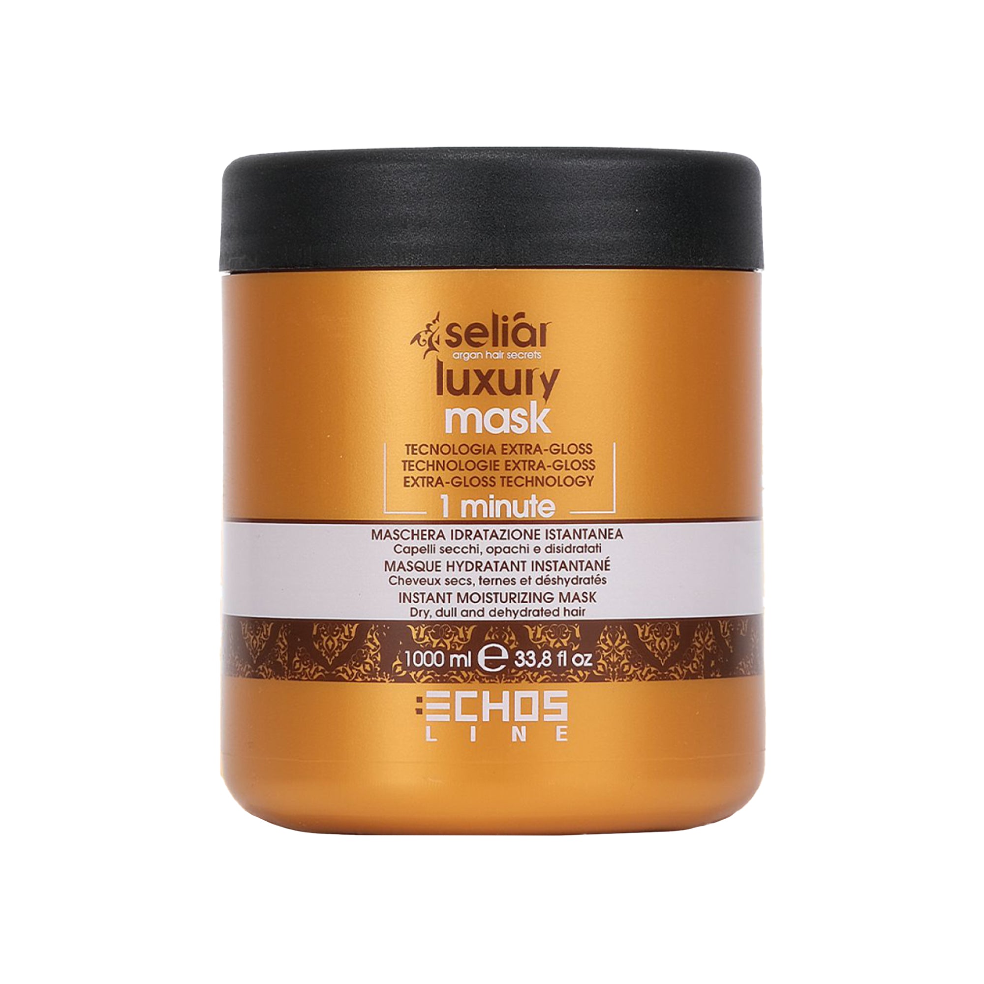 1000ml Echosline Seliar LUXURY Instant Moisturizing Mask Dry, Dull And Dehydrated Hair
