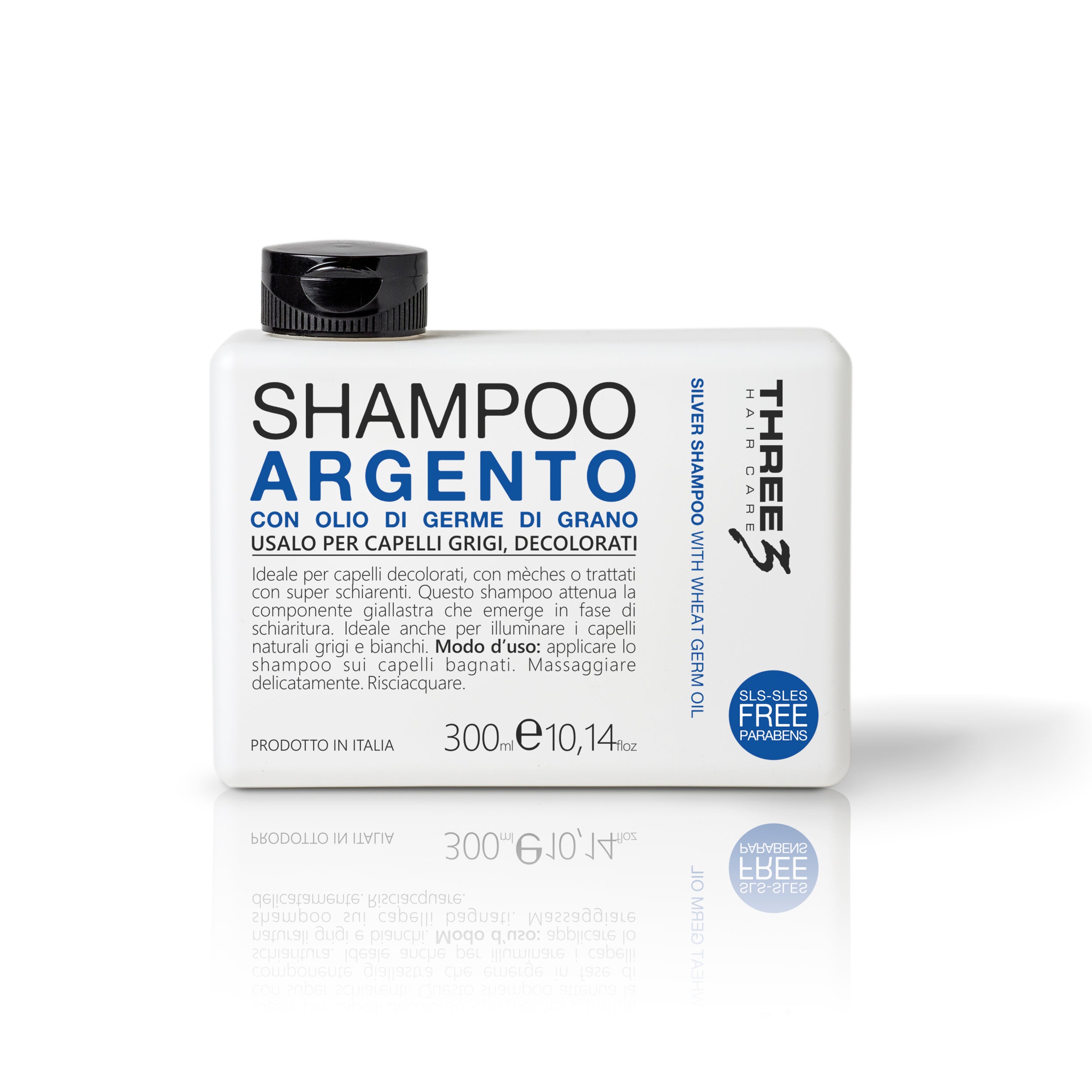 THREE Hair Silver Shampoo With Wheat Germ Oil 300ml