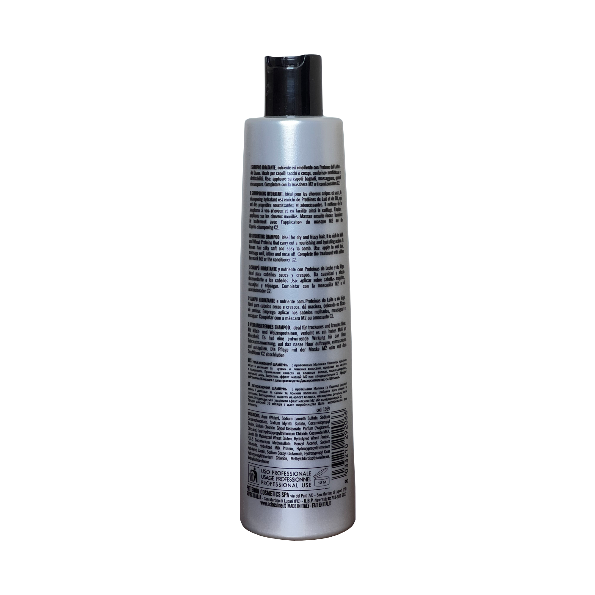 350ml Echosline S2 Hydrating Shampoo for Dry & Frizzy Hair