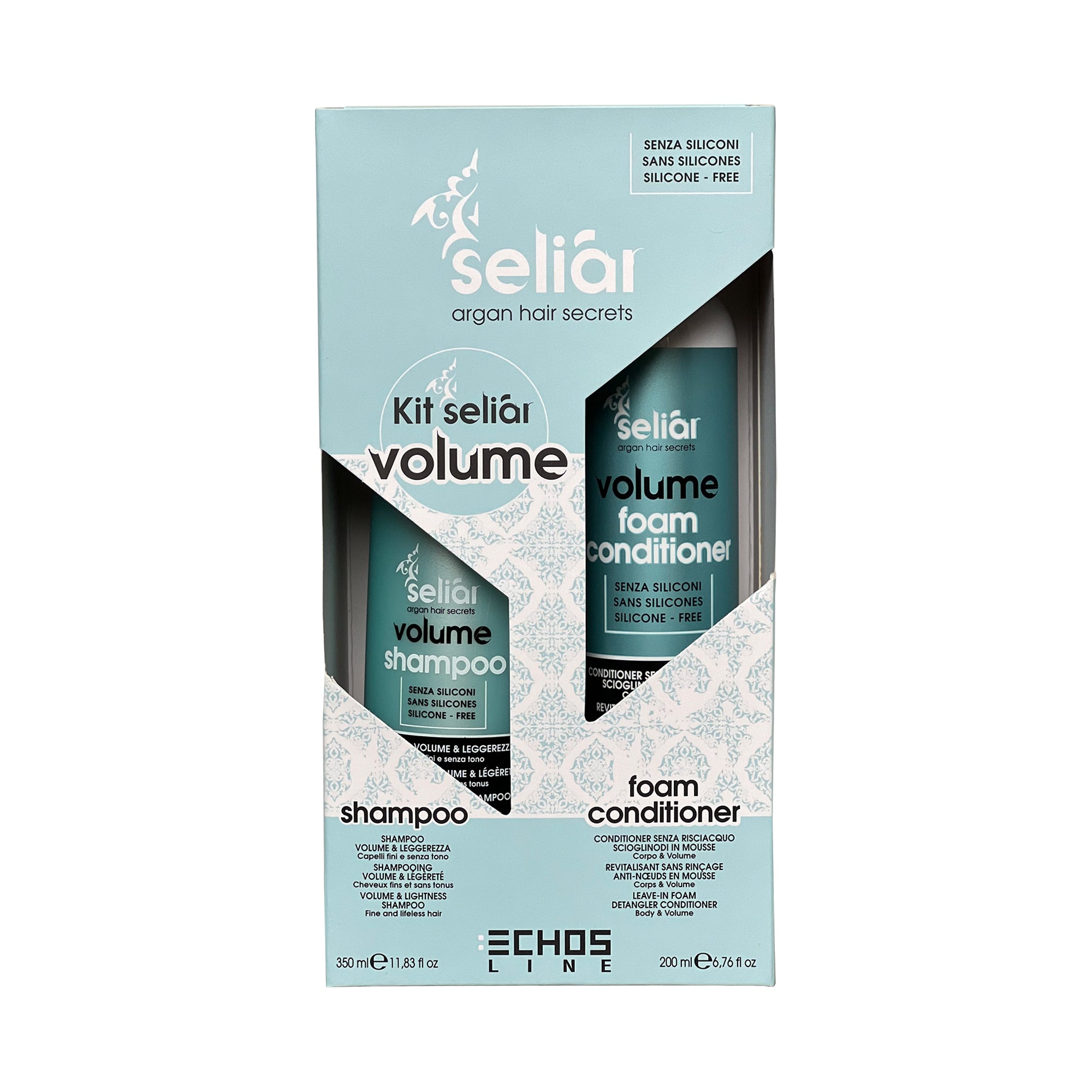 350ml + 200ml Echosline Volume Kit - Volume Shampoo + Foam Conditioner
