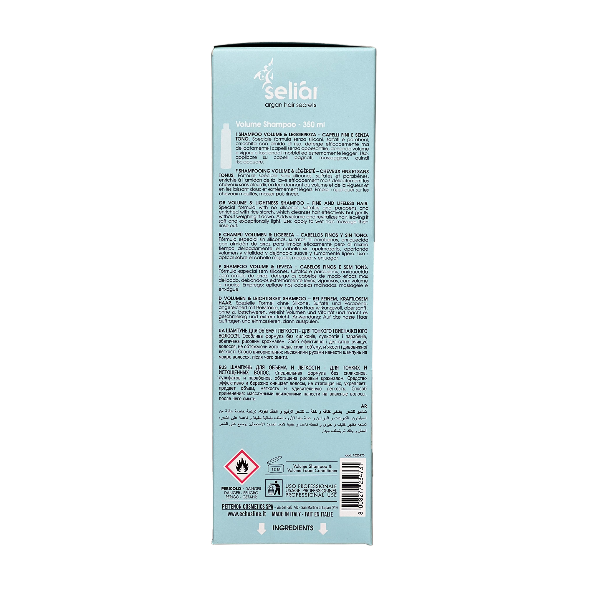 350ml + 200ml Echosline Volume Kit - Volume Shampoo + Foam Conditioner