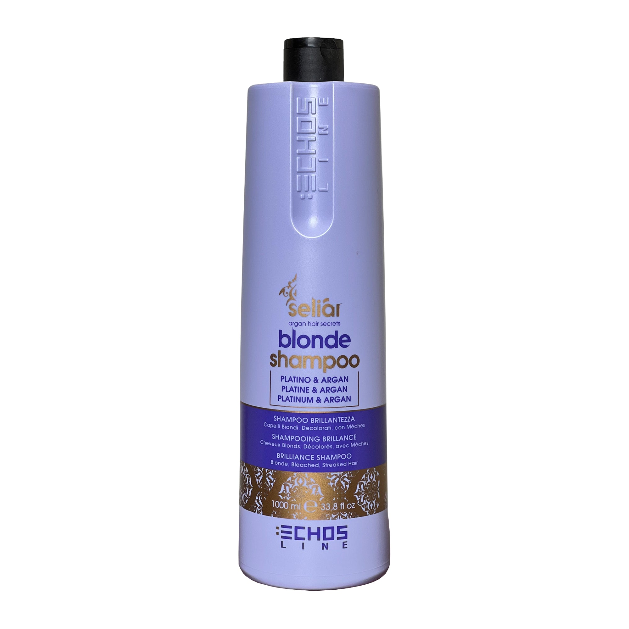 1000ml Echosline Seliar Brilliance Shampoo With Platinum And Argan Oil