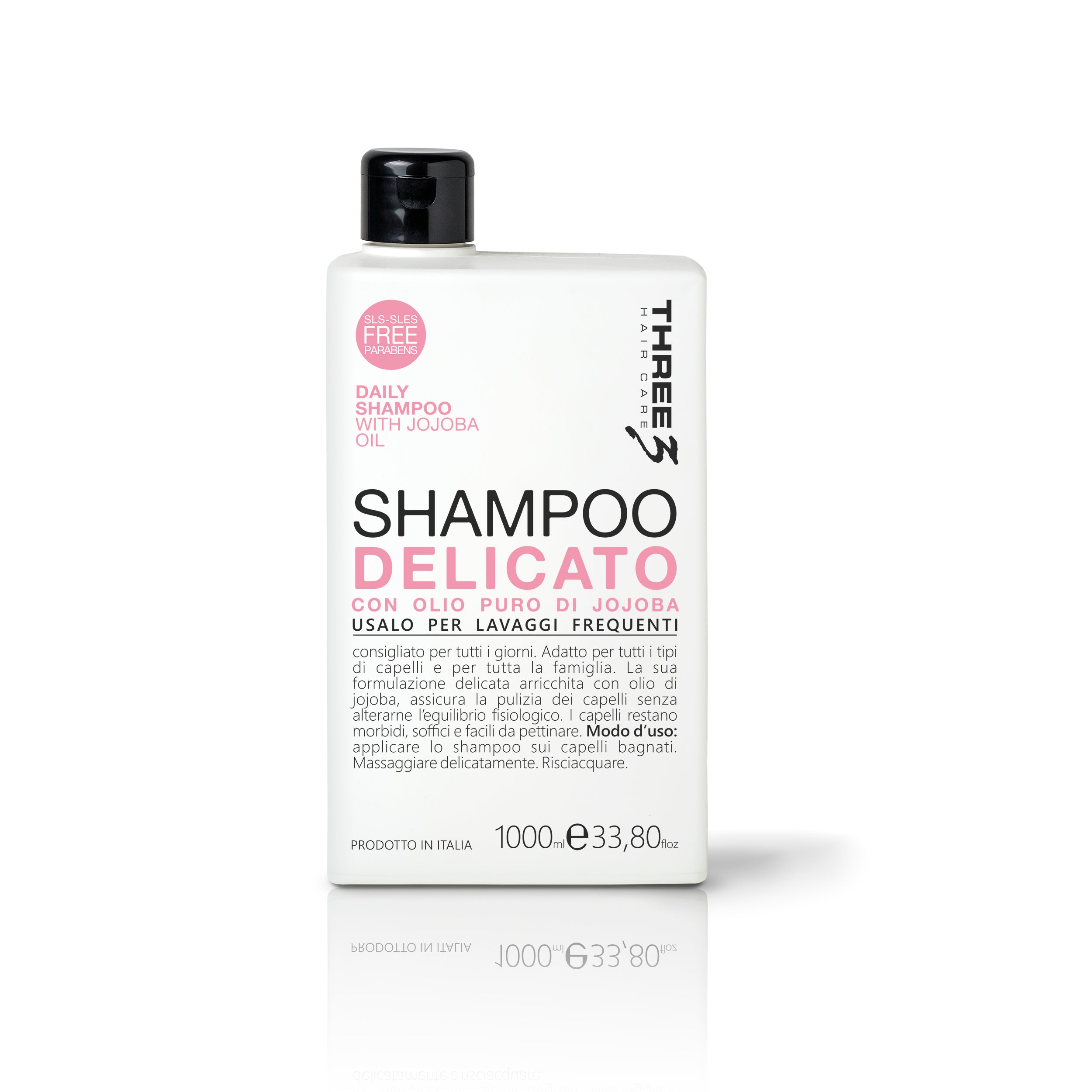 THREE Daily Hair Shampoo With Jojoba Oil Frequent Use 1000ml